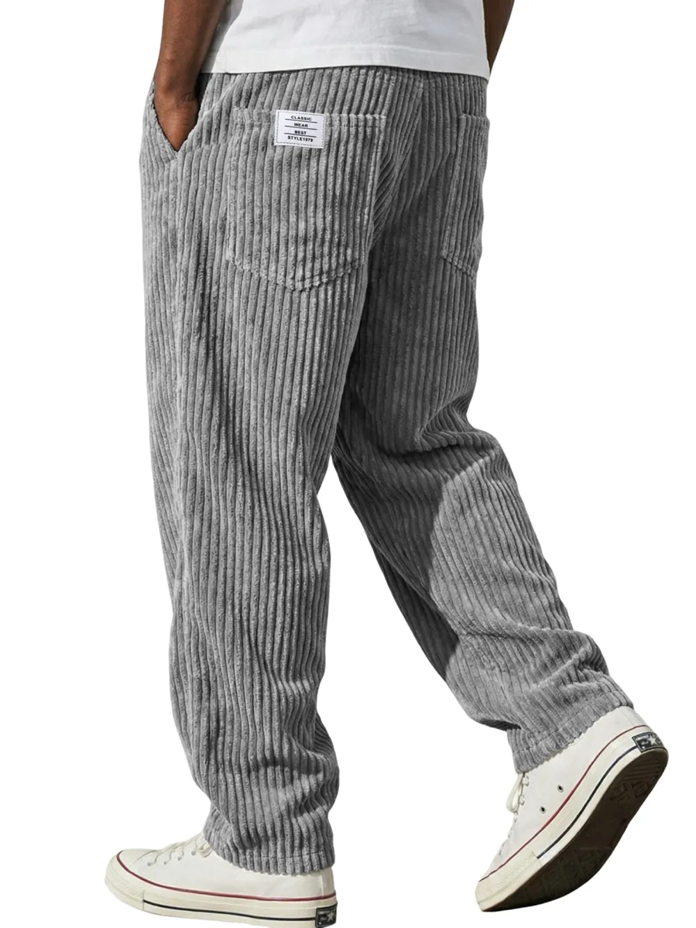 Relaxed Corduroy Seamed Detail Trousers