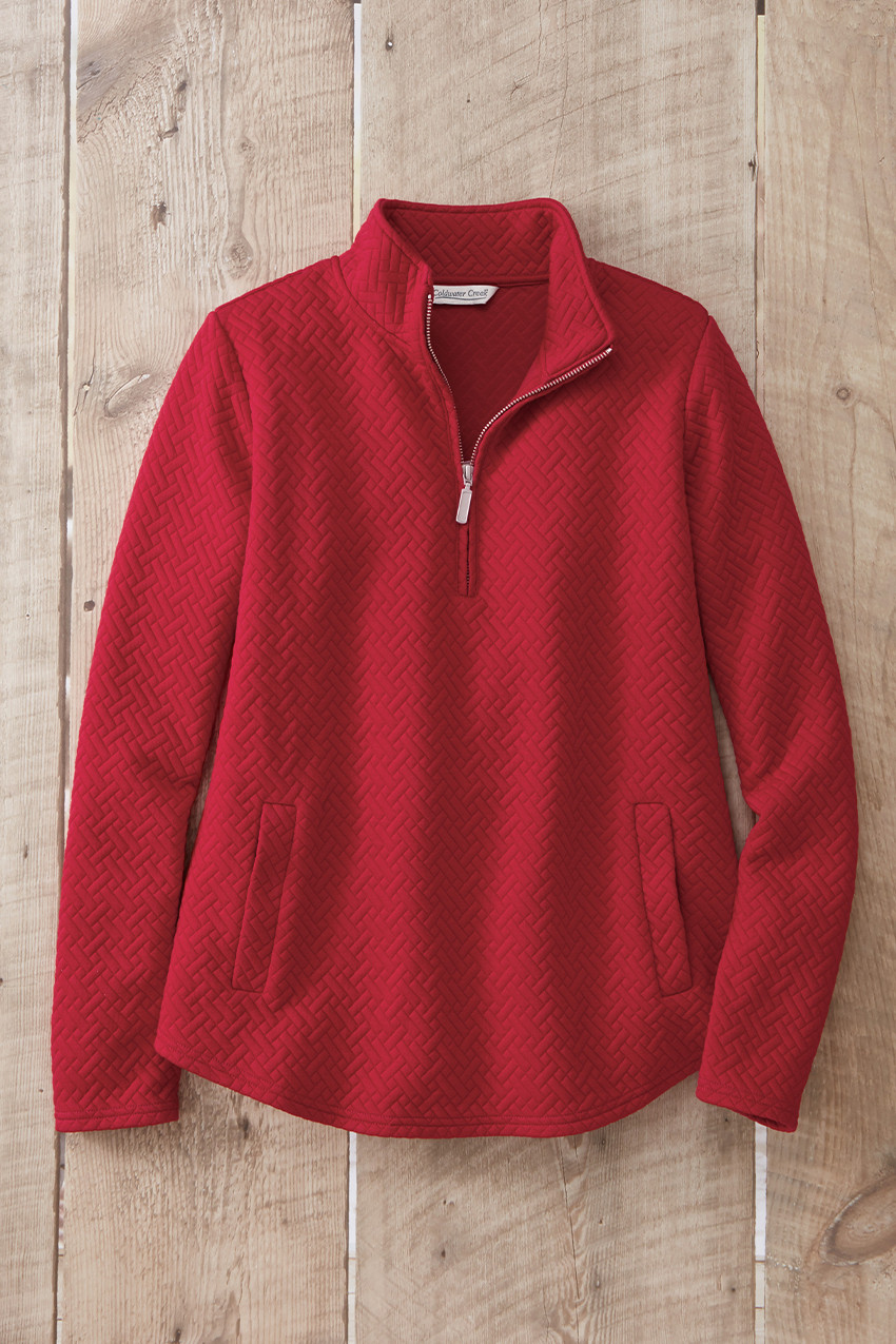 Jacquard Quarter Zip Sweatshirt