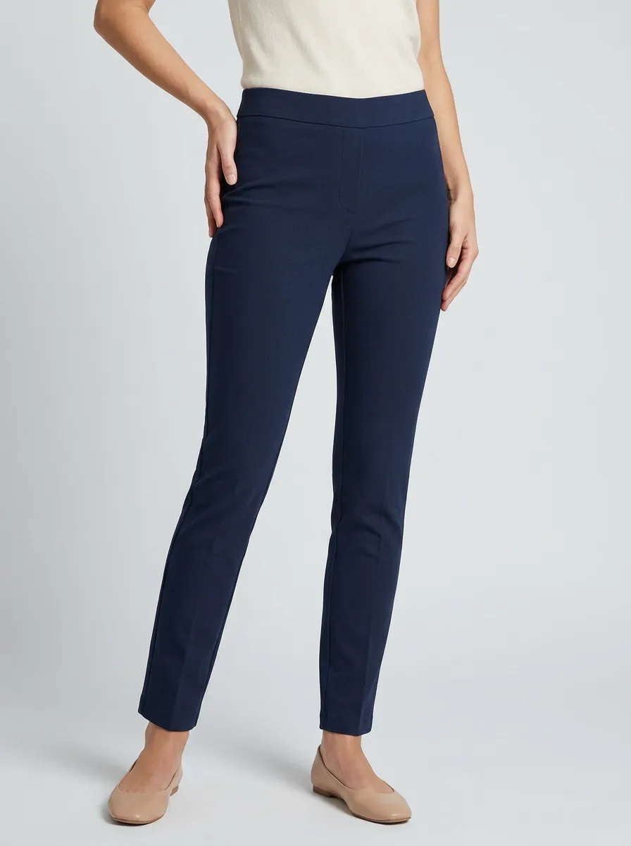Refined High-Stretch Mid-Rise Stretch Pants