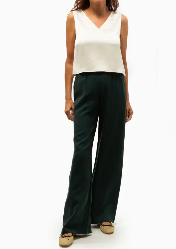 V Neck Shell Tank Top