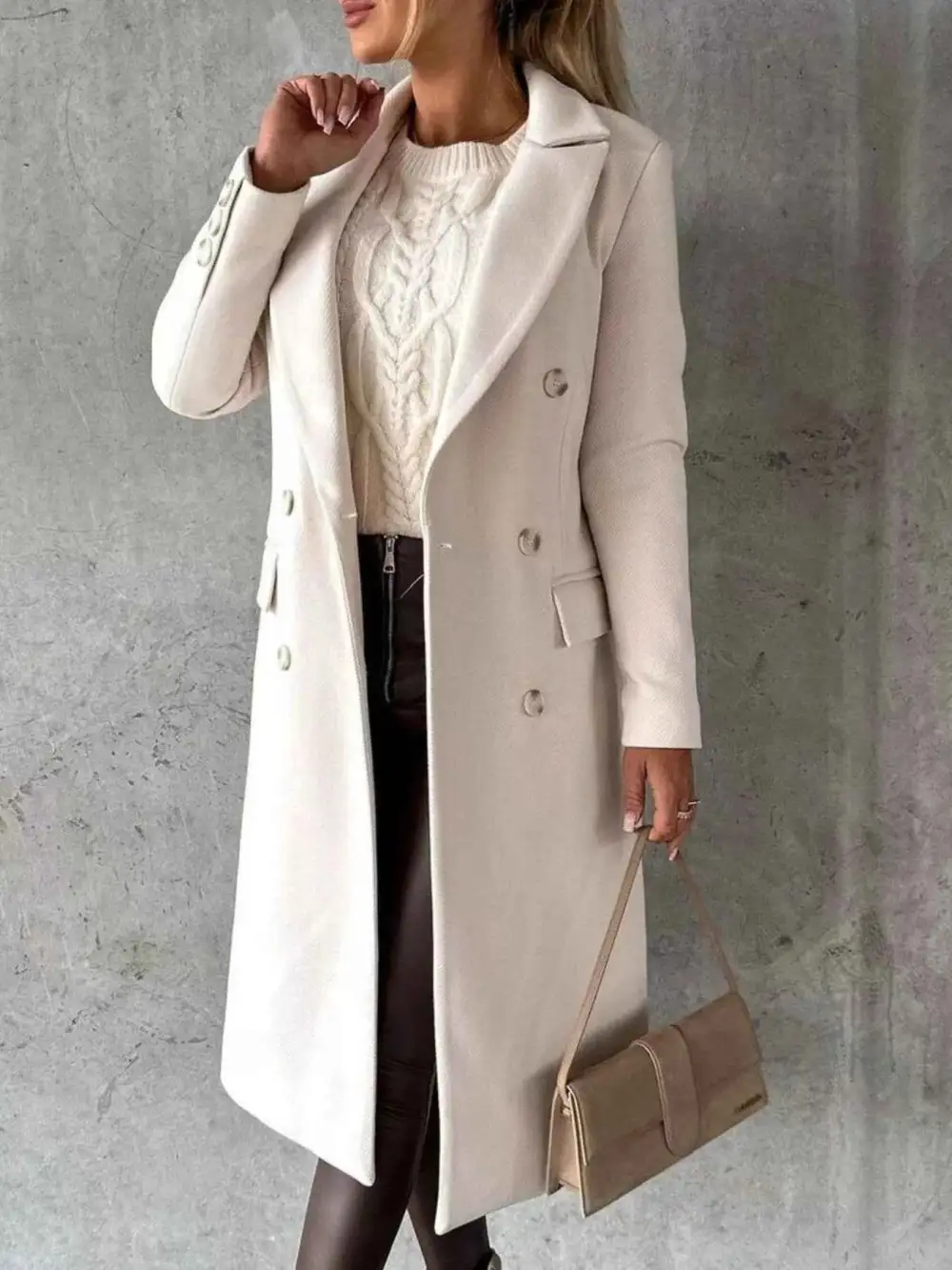 Double Breasted Longline Coat