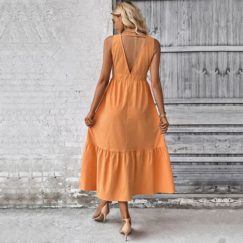 Amara Flattering Backless Midi Dress