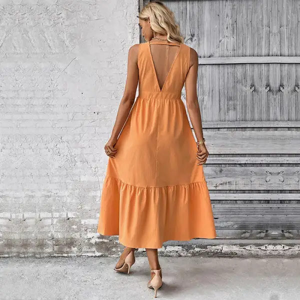 Amara Flattering Backless Midi Dress