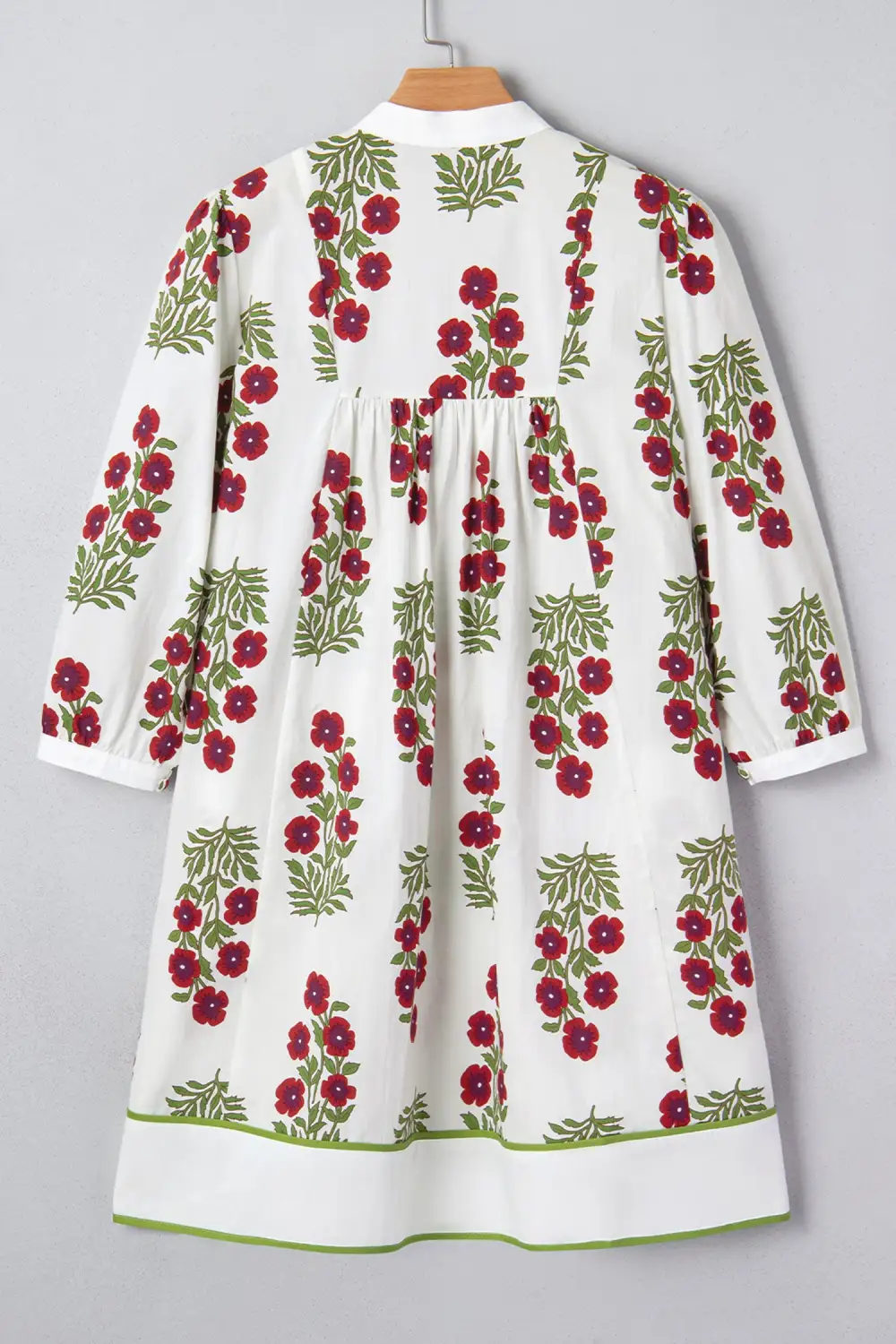 Floral V Neck Ruffle Dress Casual