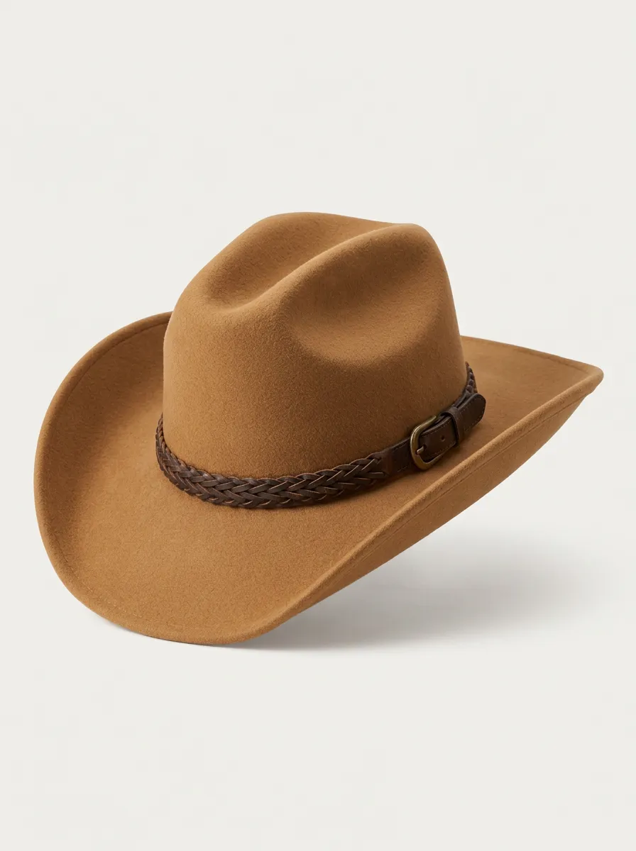 Braided Band Cowboy Hat with Felt Finish