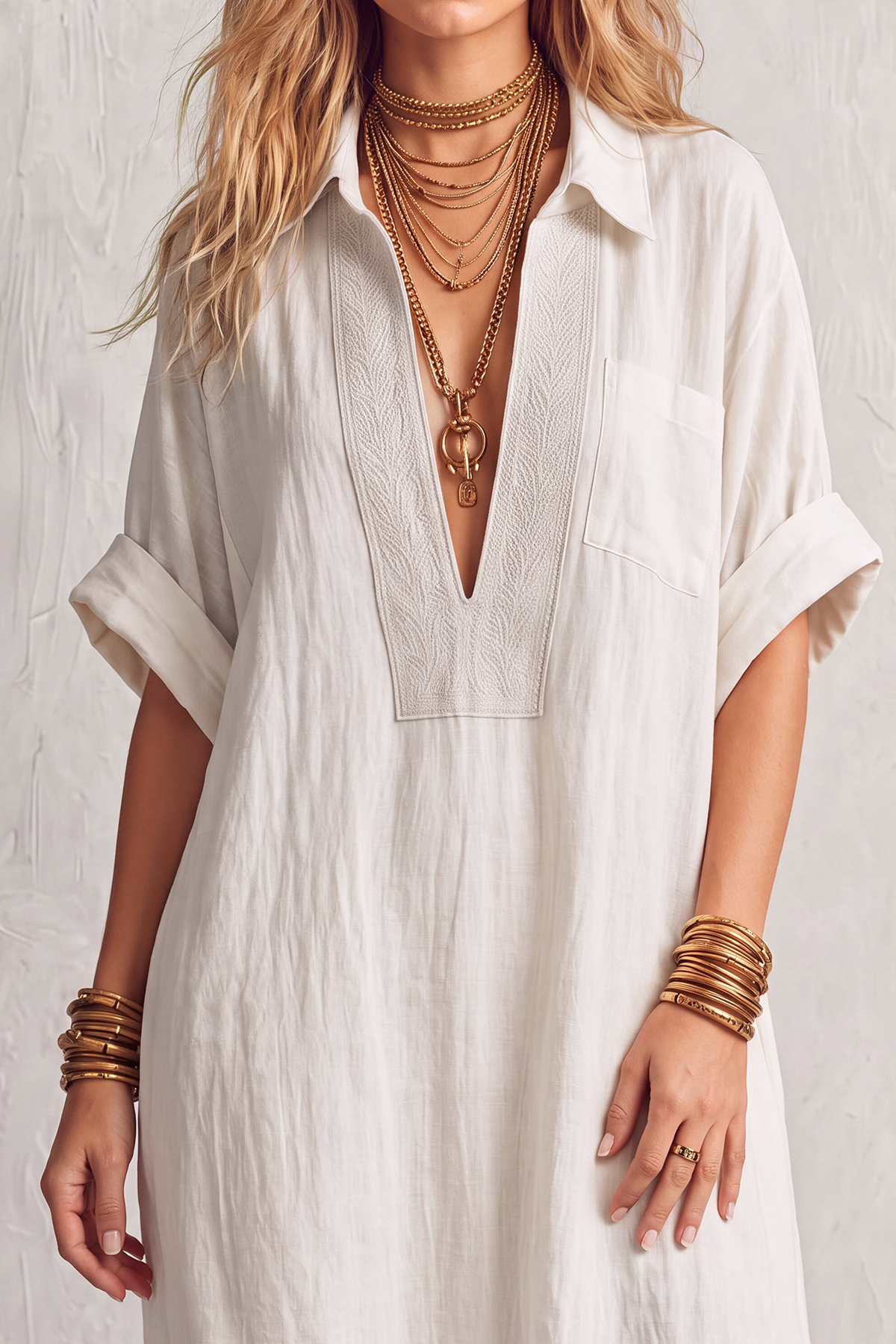 Refined Textured Maxi Dress