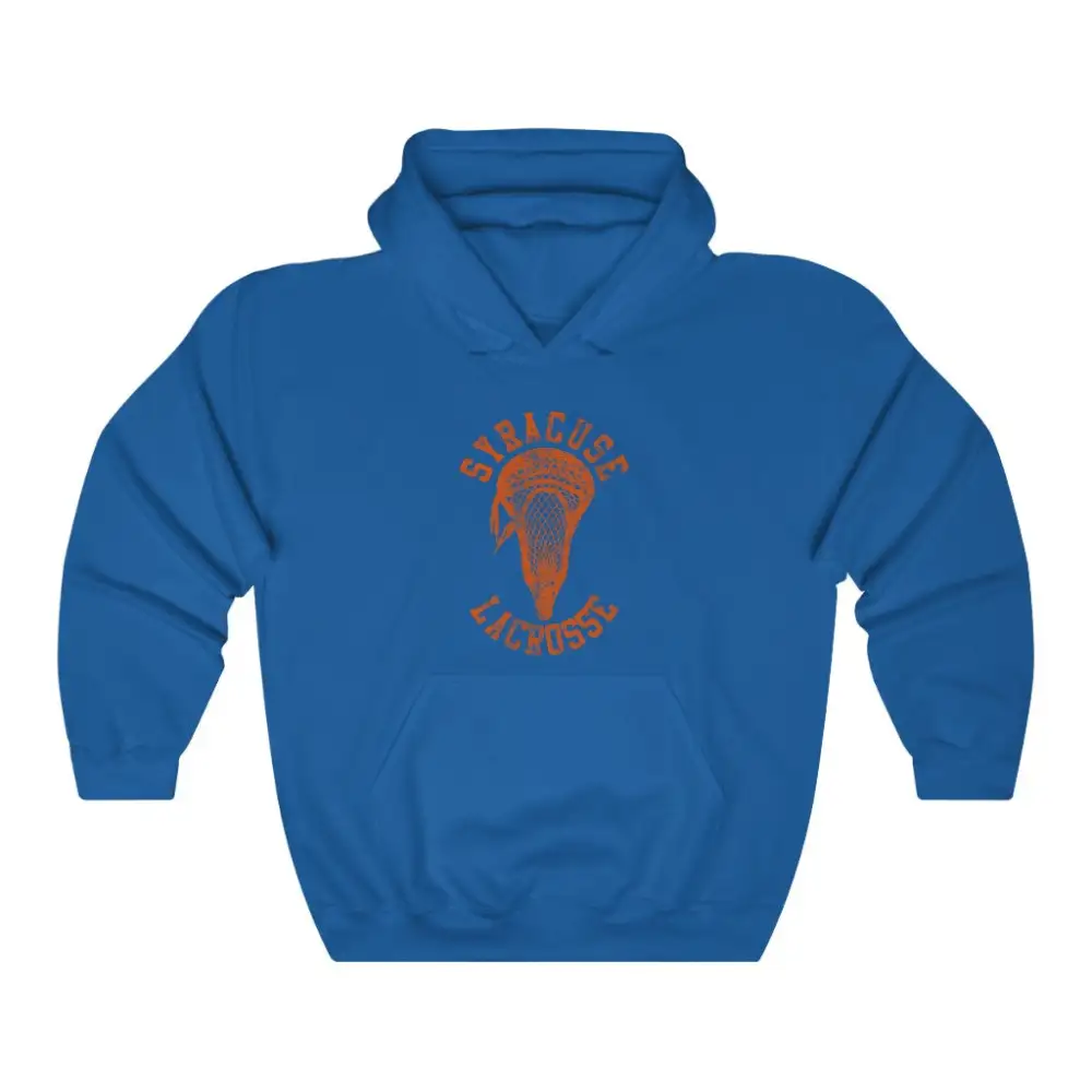Relaxed Stick Head Accent Lacrosse Graphic Pullover Hoodie