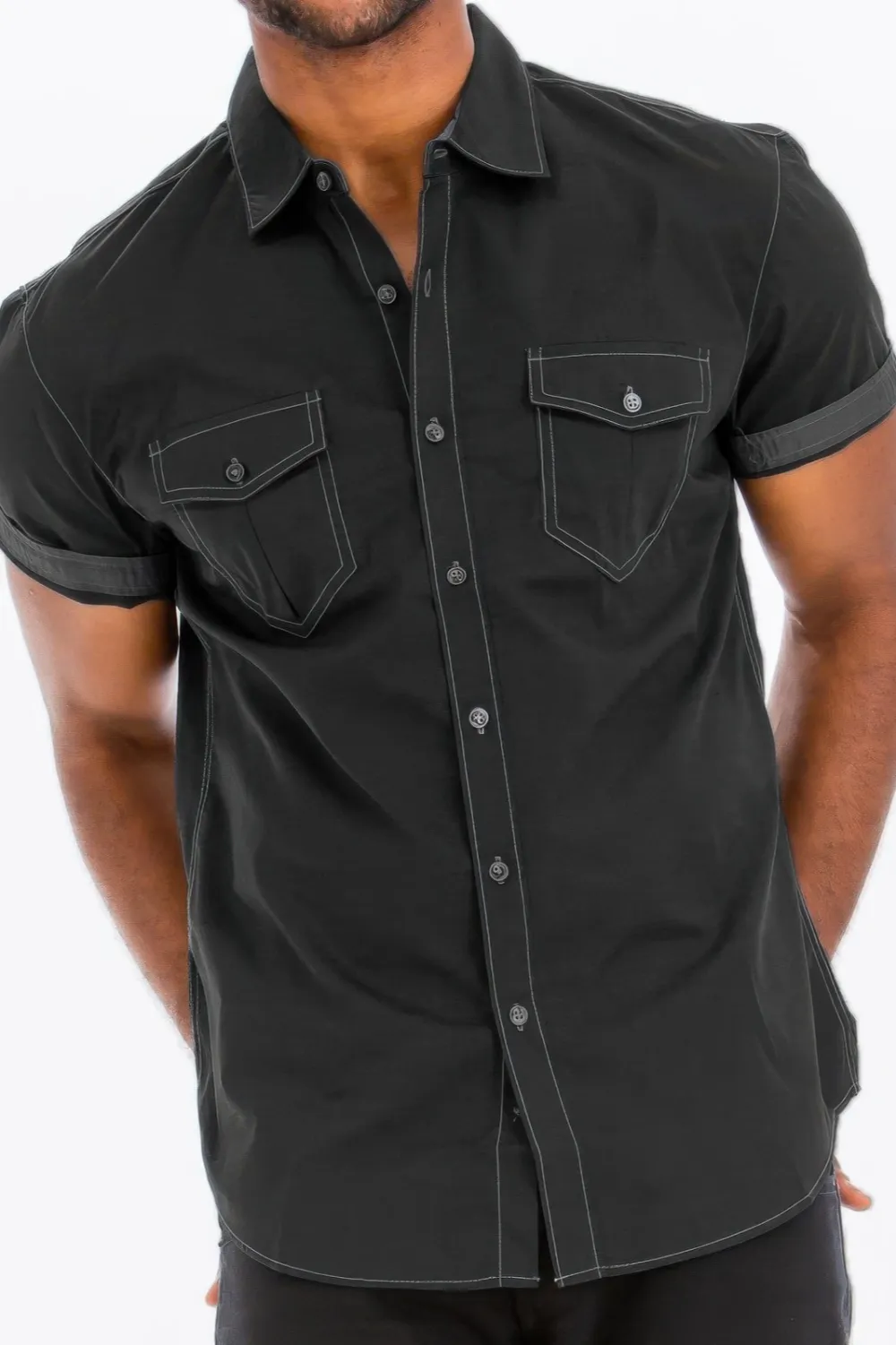 Outline Stitch Short Sleeve Shirt