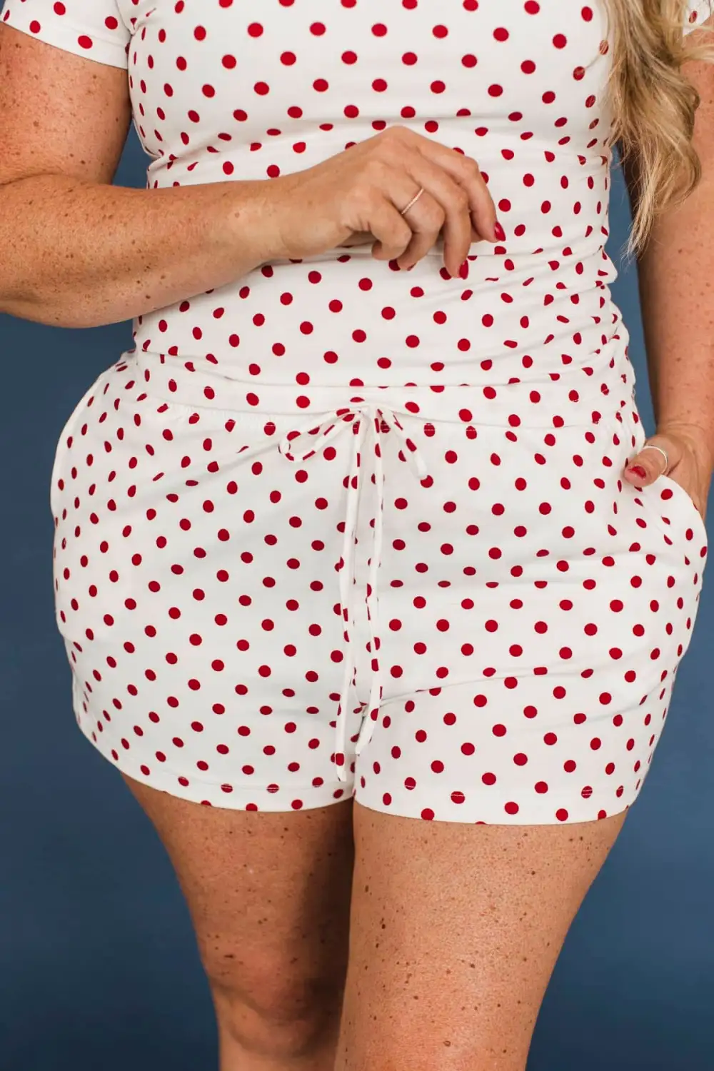 Drawstring Polka Dot Lounge Shorts
