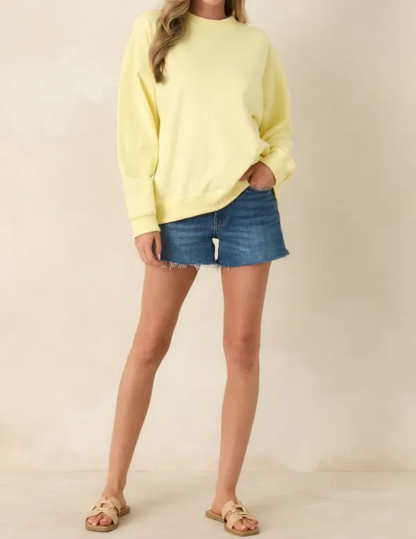 Yellow Graphic Crewneck Sweatshirt