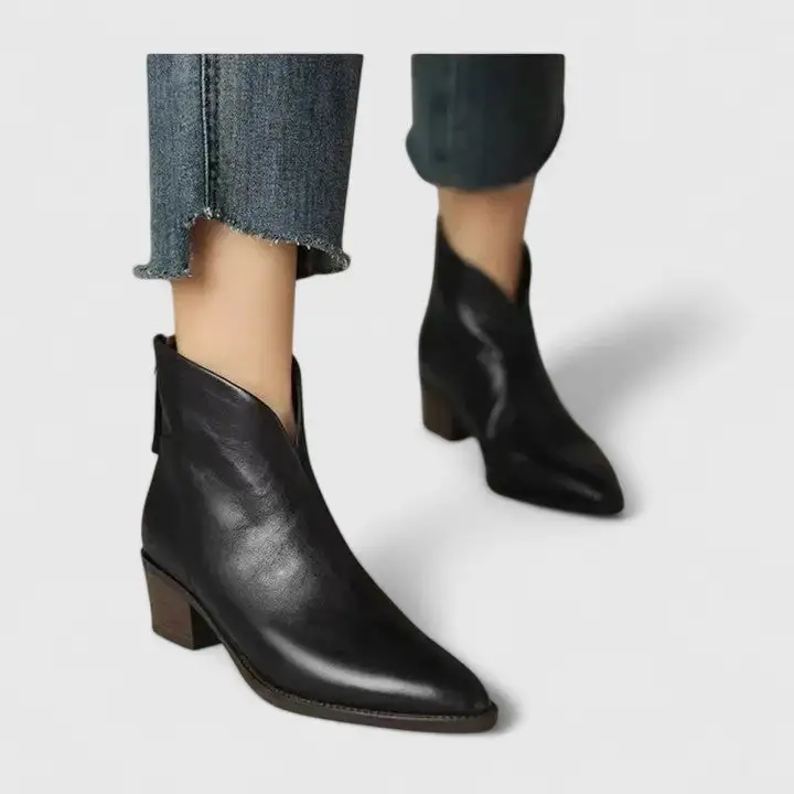 Smooth Upper Ankle Boots