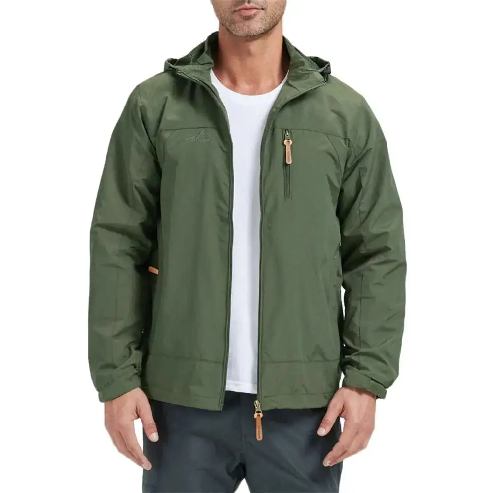 Hooded Zip Front Lightweight Jacket