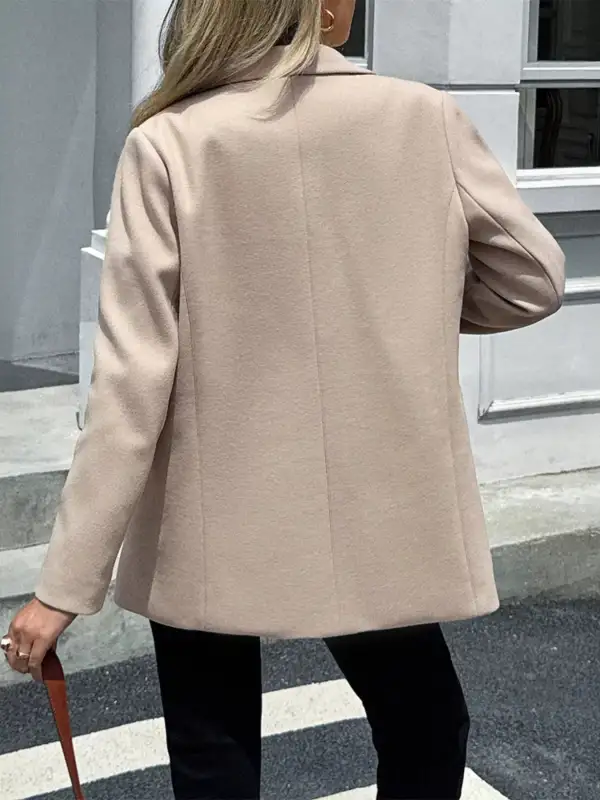 Lapel Collar Button Up Blazer
