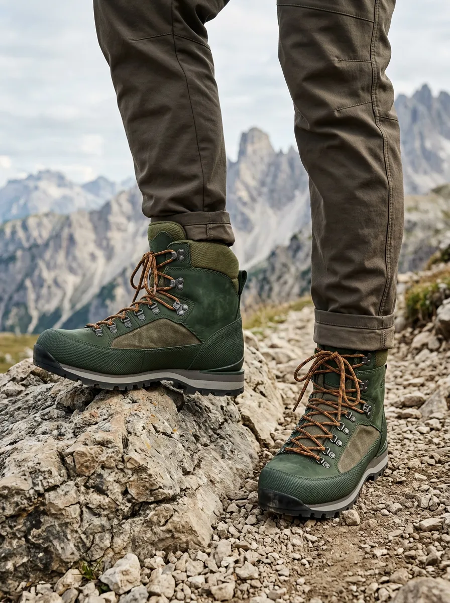 Men's Summit Pathfinder Hiking Mountain Landscape Printed Boots