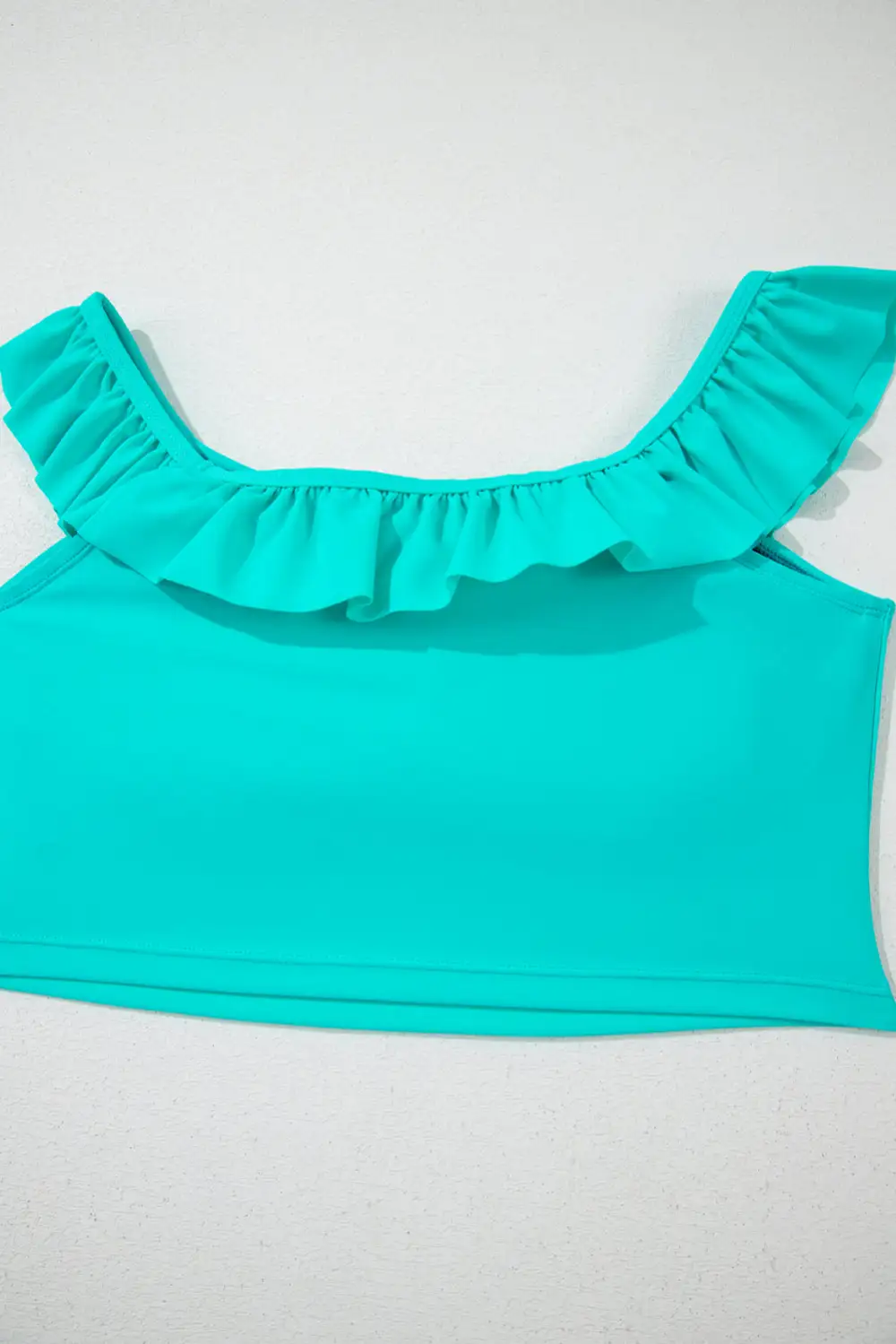 Sea Ruffle Square Neck Swim Shorts