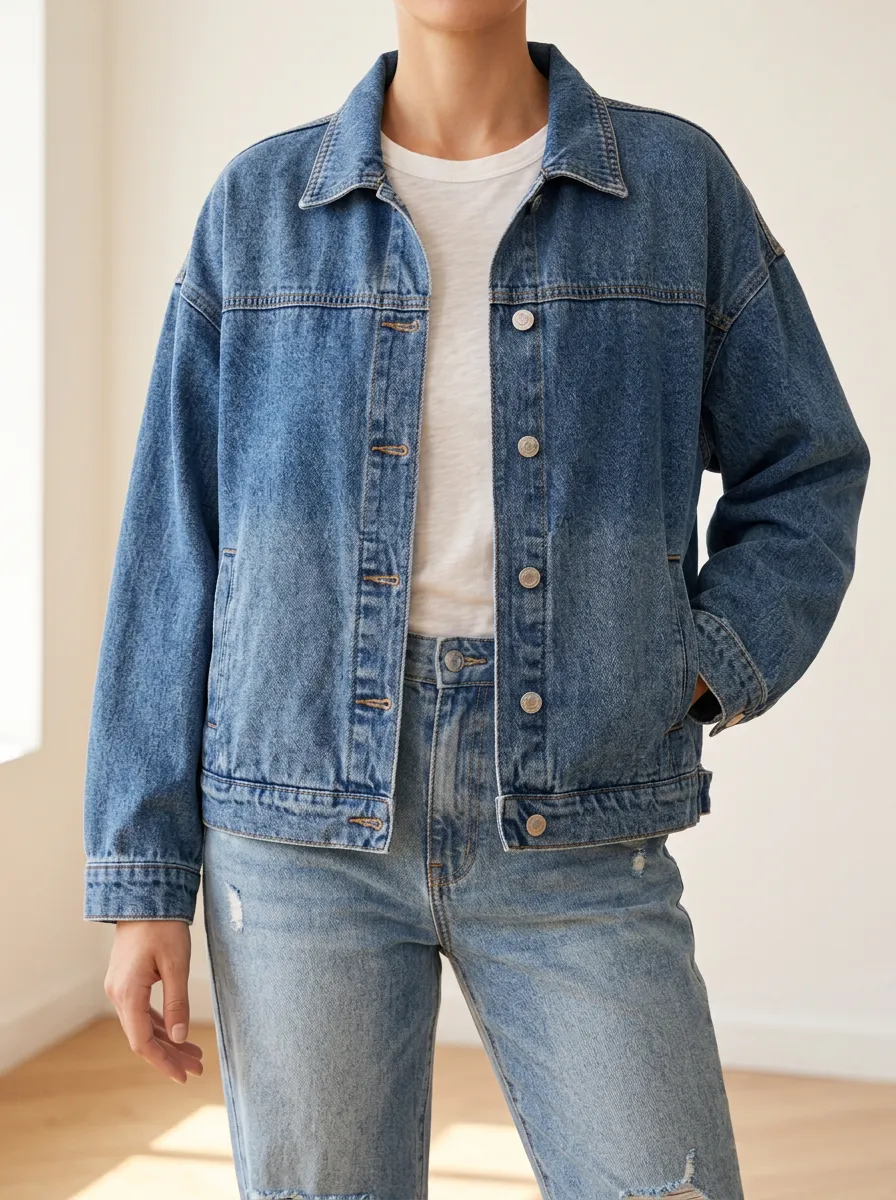 Women's Casual Denim Jacket for Modern Wear