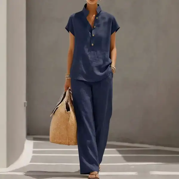 Classic Short-Sleeve Women's Lounge Set