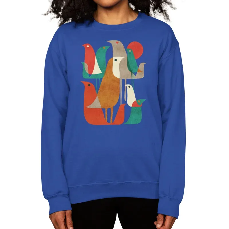 Geometric Bird Art Sweatshirt