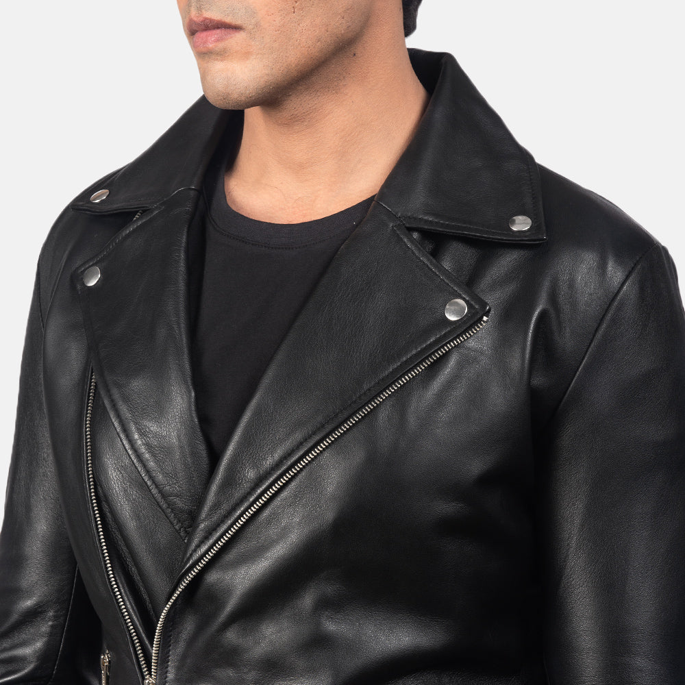 Men's Refined Biker Leather Jacket
