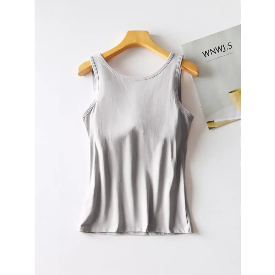 Round Neck Tank With Bra