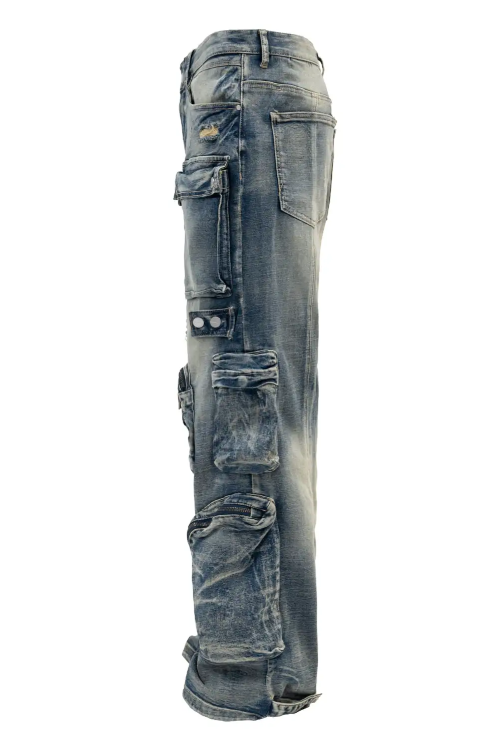 Men's Vintage Multi Cargo Baggy Jeans