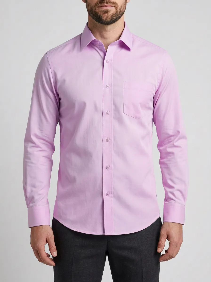 Men's Everyday Solid Dress Shirt
