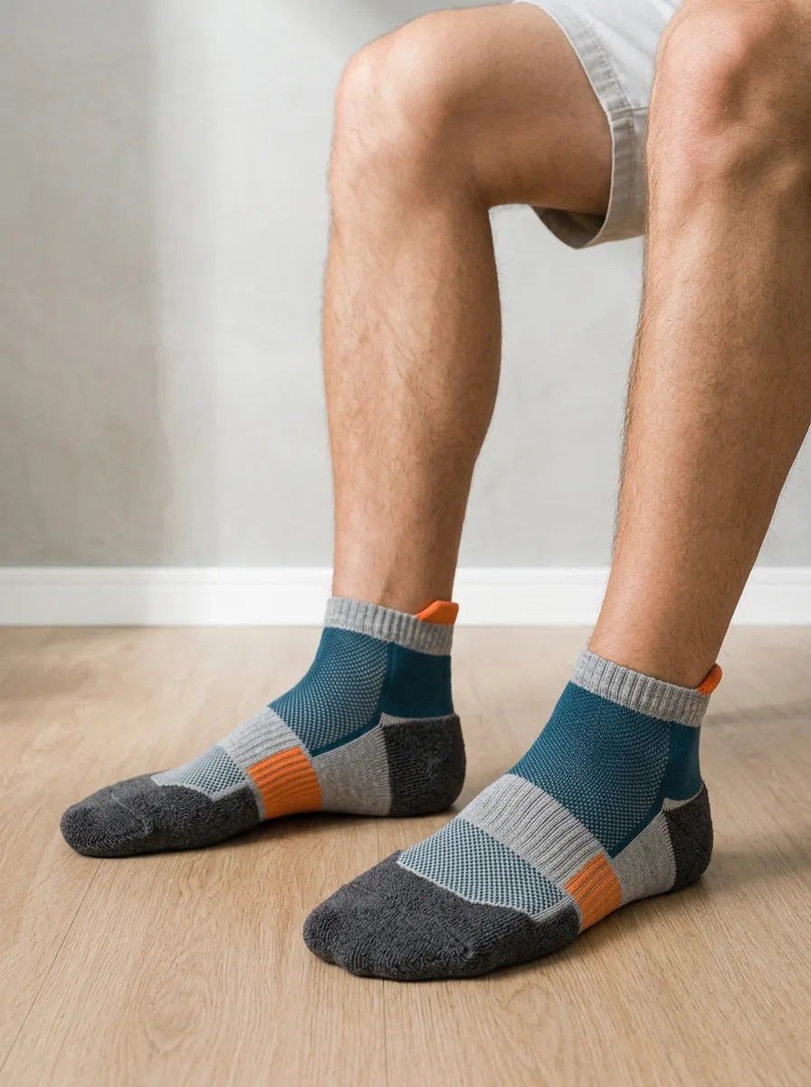 Men's Everyday Multi-Color Blocked Ankle Socks
