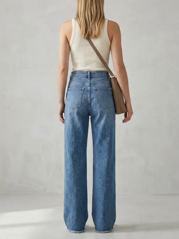 Women's Wide Leg Casual Denim Jeans