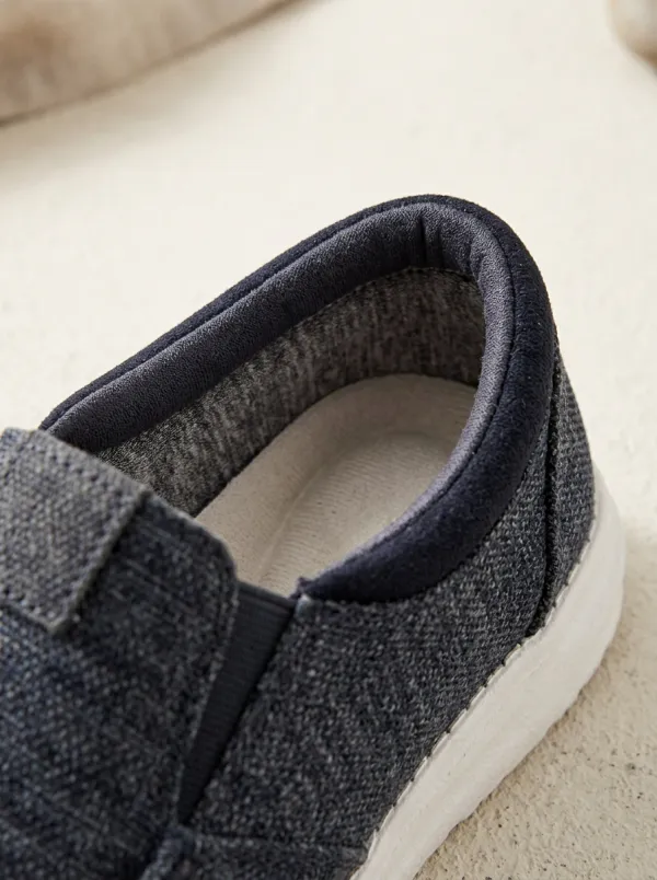 Versatile Textured Graphic Lifestyle Look Men's Stretch Canvas Shoes
