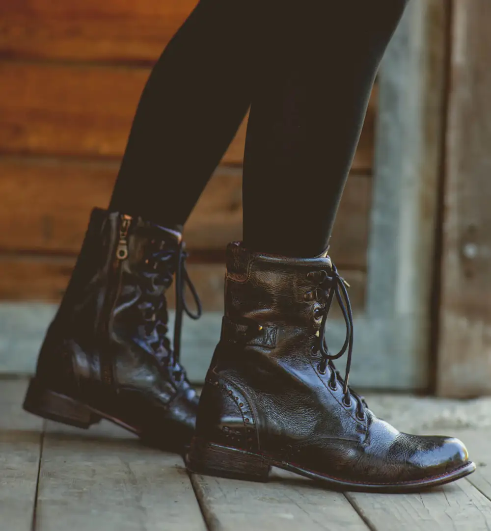 Lace-Up Buckle Brogue Reinforced Ankle Boots