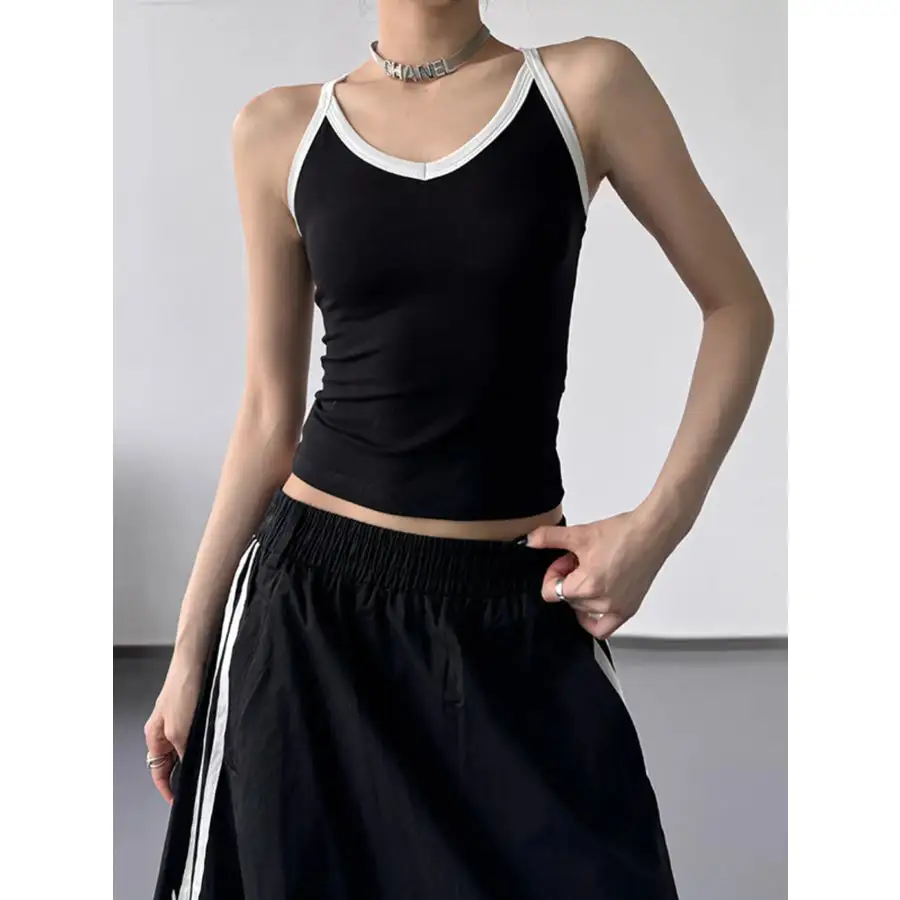 Contrast Trim Camisole Top