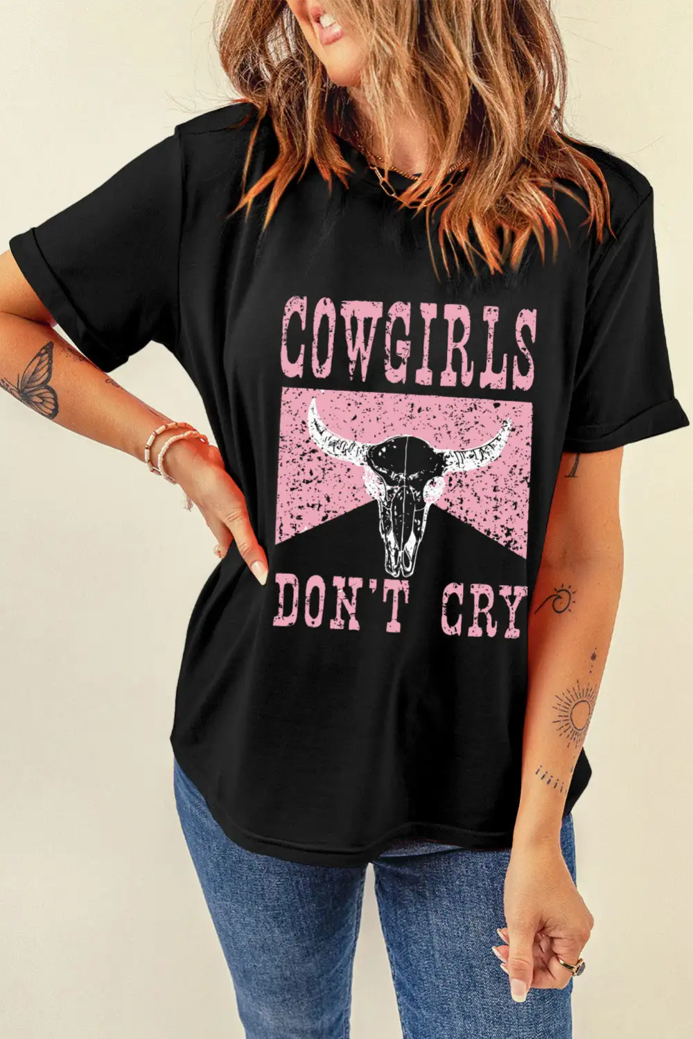 Black Cowgirl Dont Cry Steer