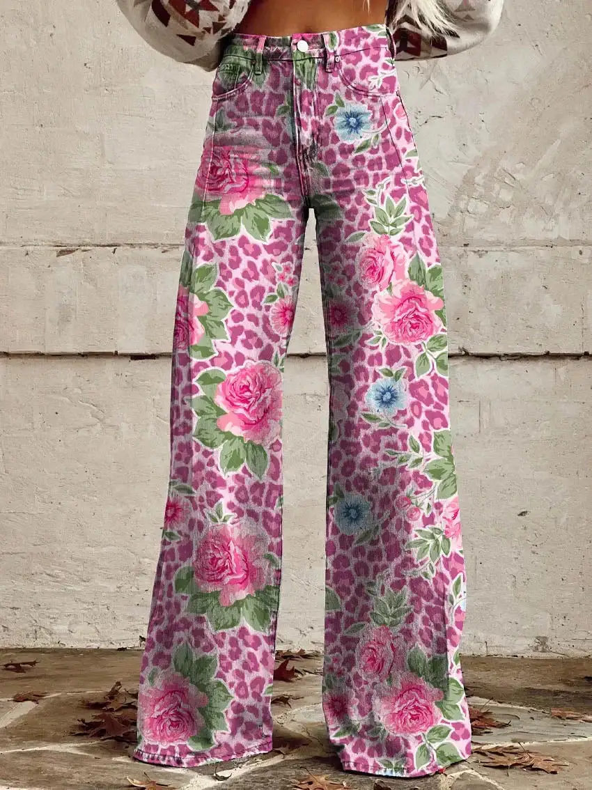 Wide Leg Floral Print