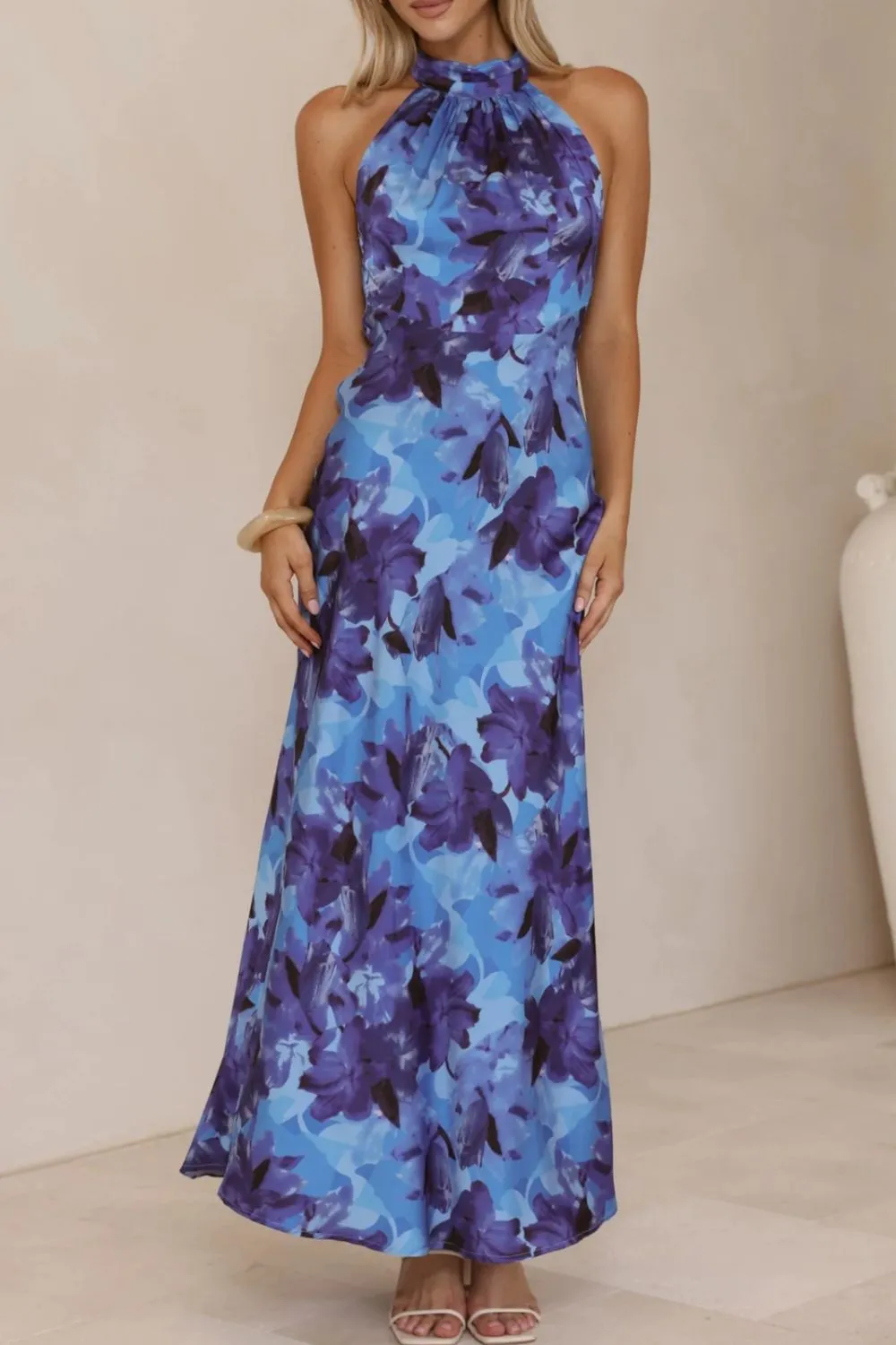 Lightweight Feel Floral Printed Maxi Dress