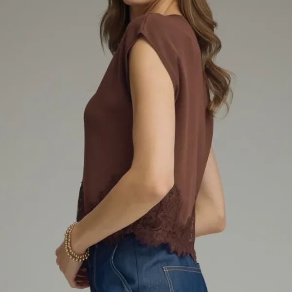 Lace Hem Top