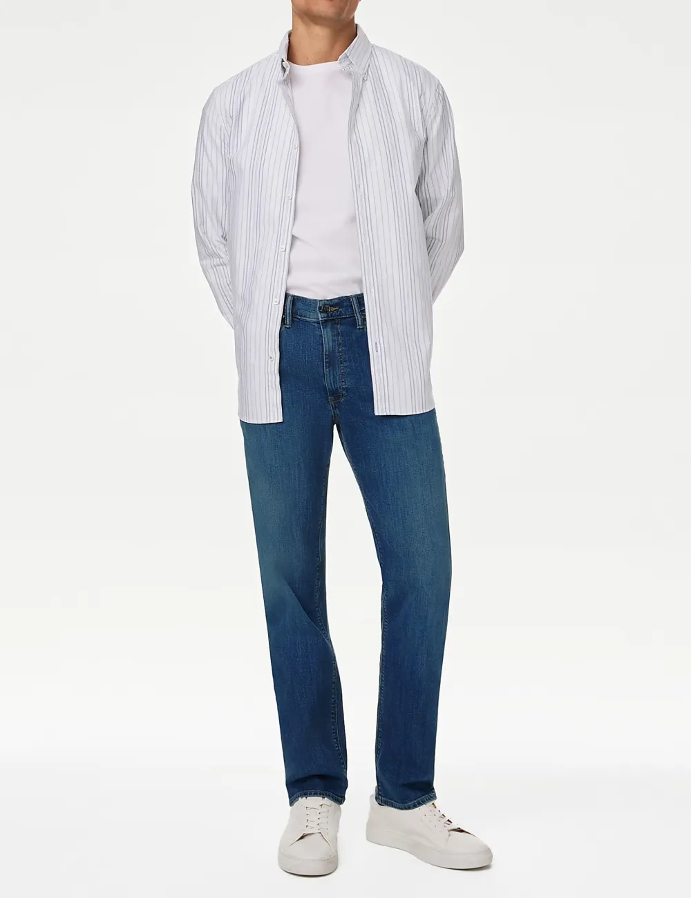 Dark Straight Stretch Jeans