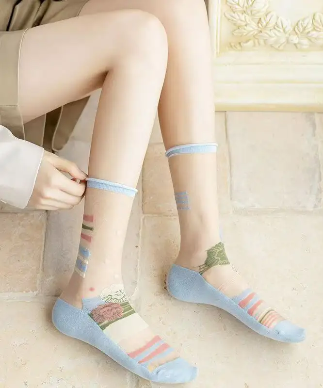 Jacquard Mesh Thin Breathable Socks