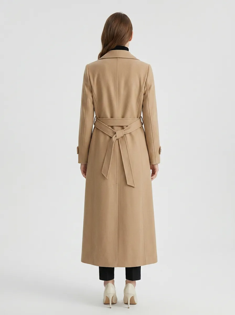 Women's Refined Minimalist Long Trench Coat