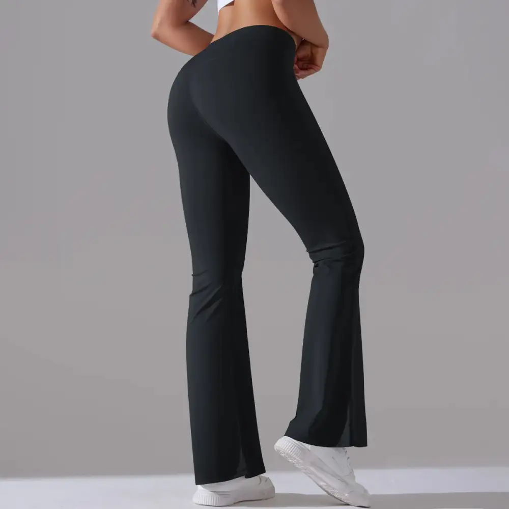 Flare Wide Yoga Pants High Waist Gym Fitness Stretch