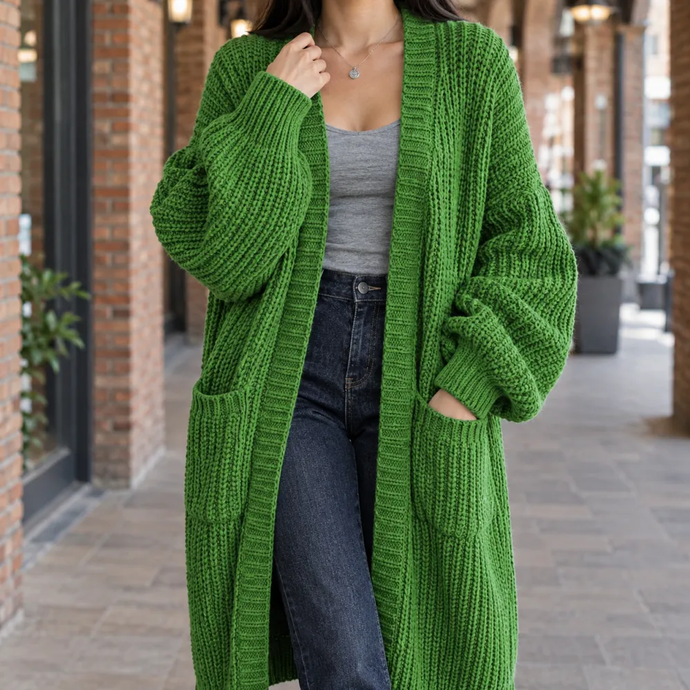Oversized Polished Cardigan