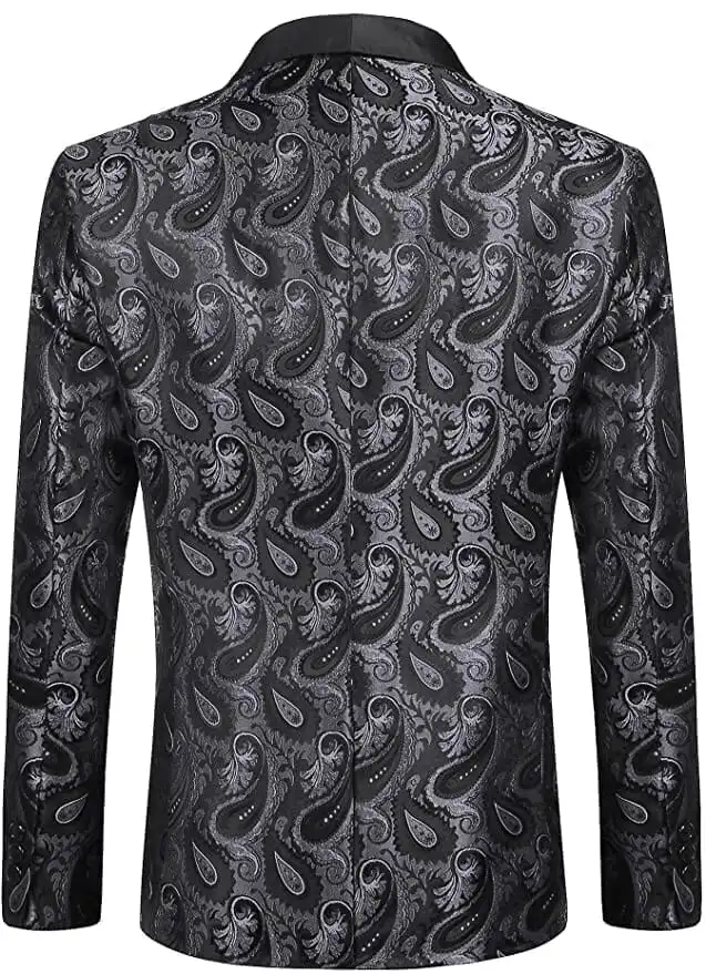 Single Button Floral Blazer Jacket