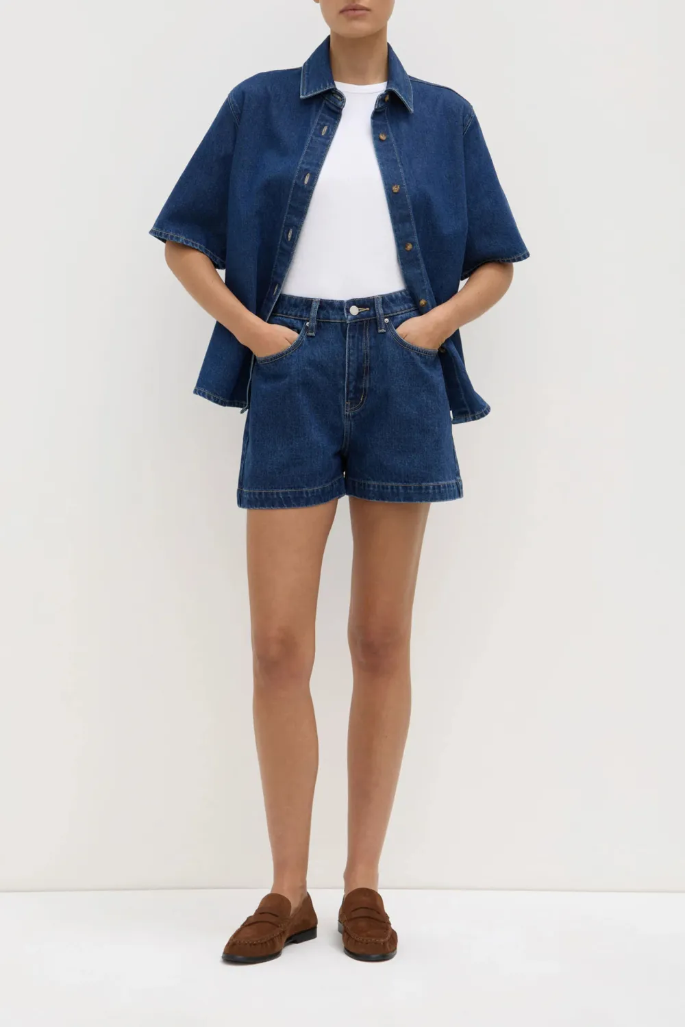 Slim Fit Denim Shorts