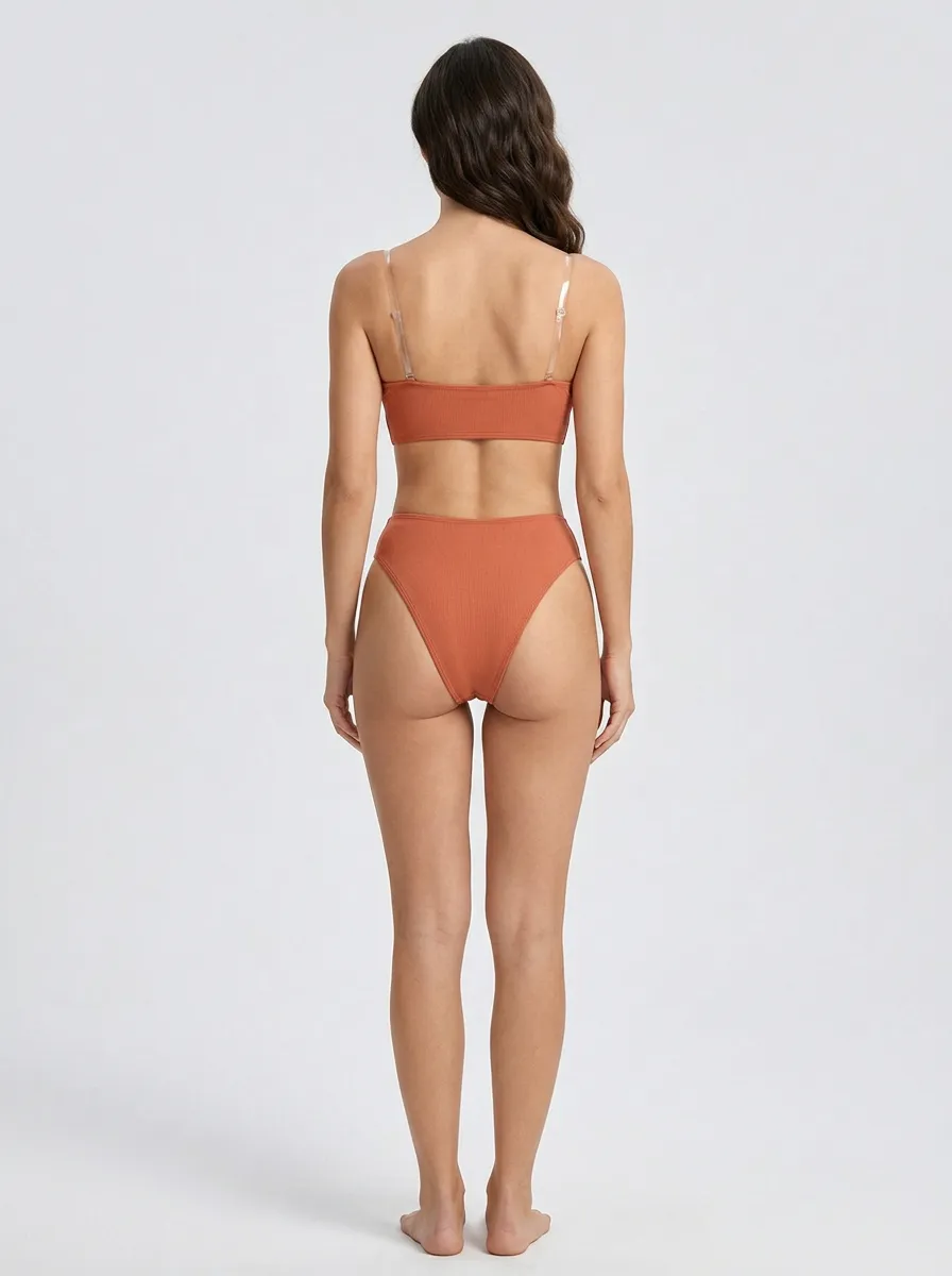Women's Resort-Inspired O-Ring Cutout Ribbed One-Piece Swimsuit