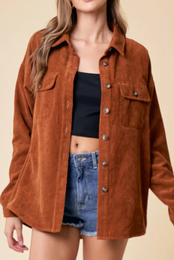 Kelly Corduroy Shacket