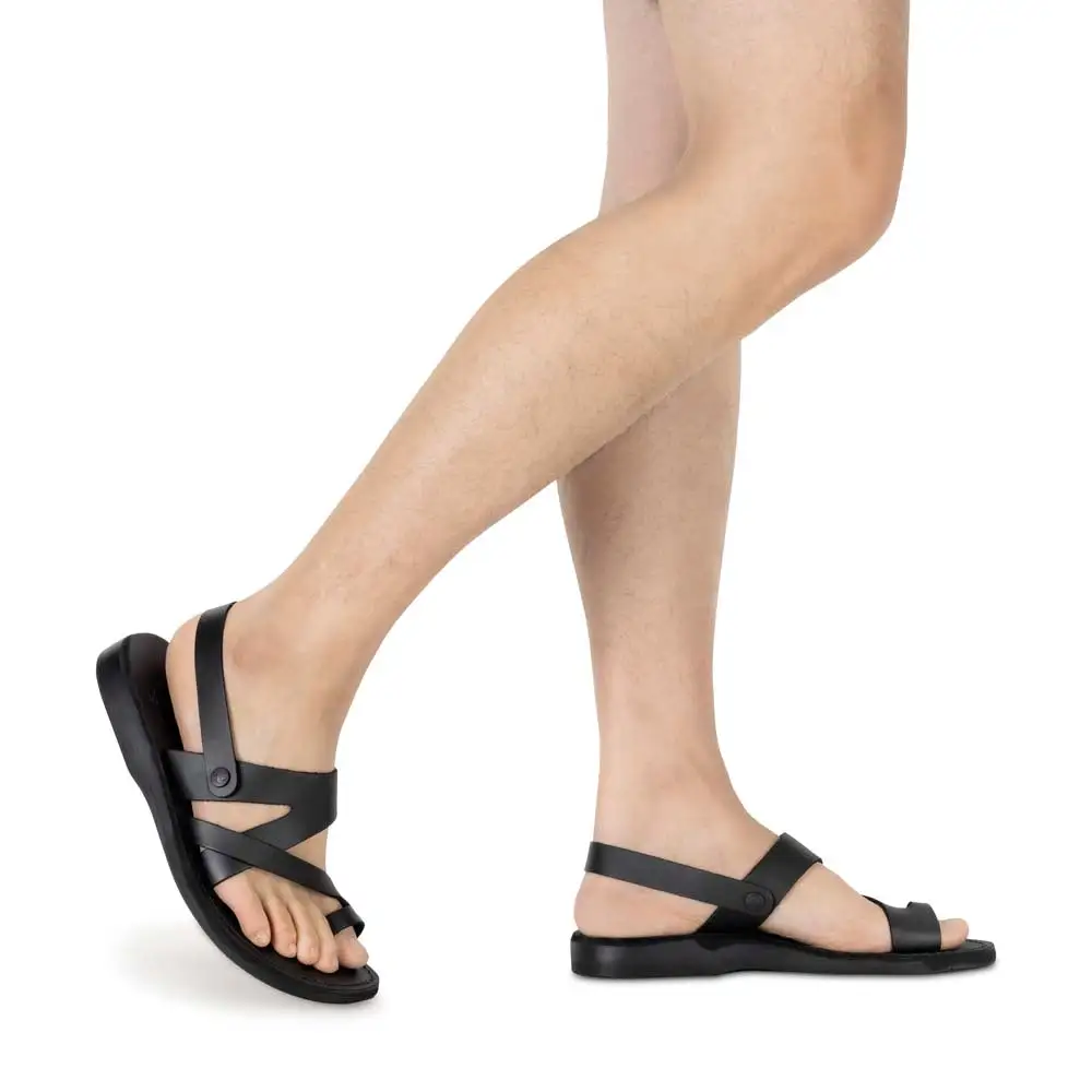 Relaxed Leather Slingback Sandals