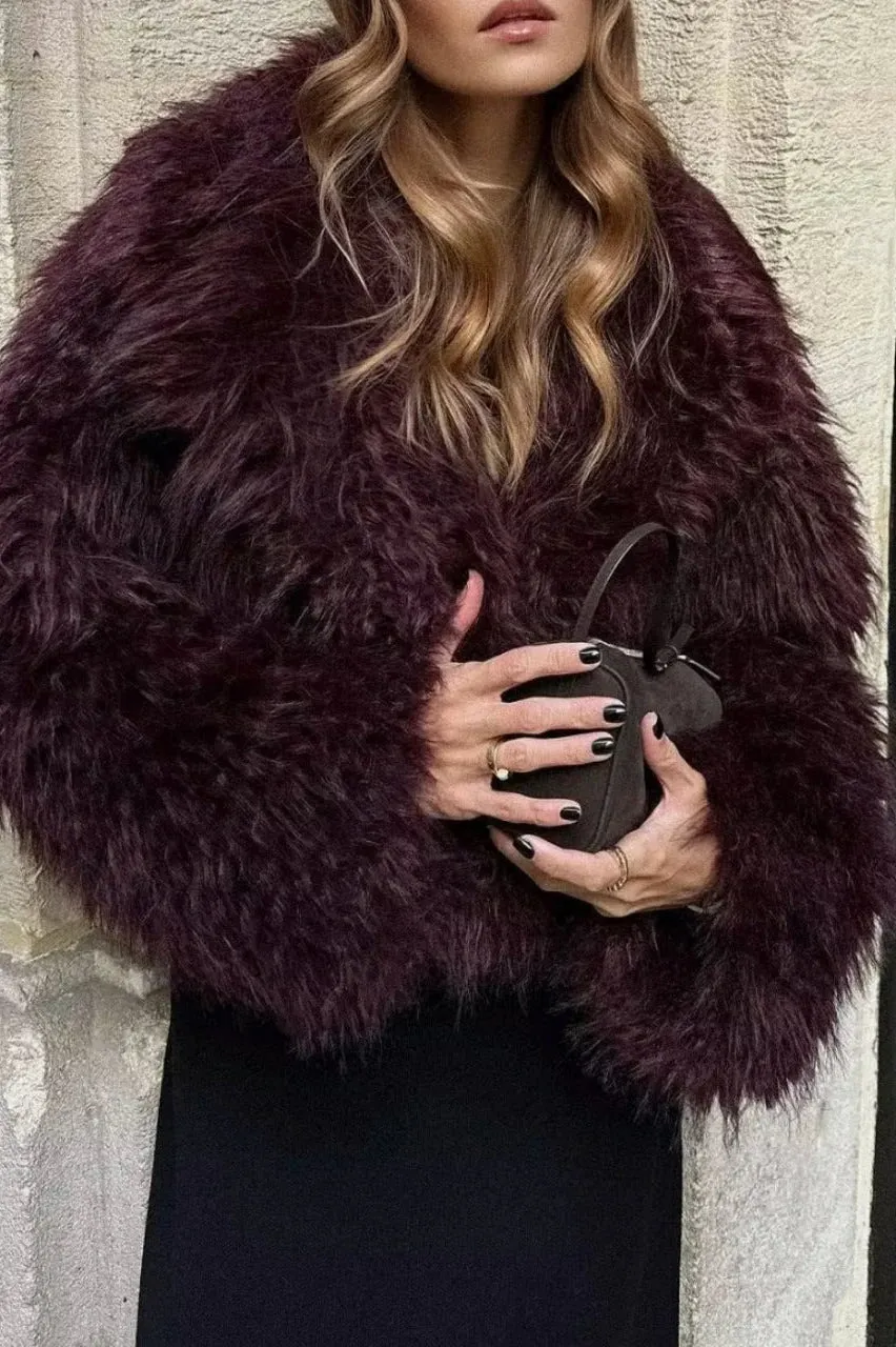 Faux-Fur Long Casual Jacket