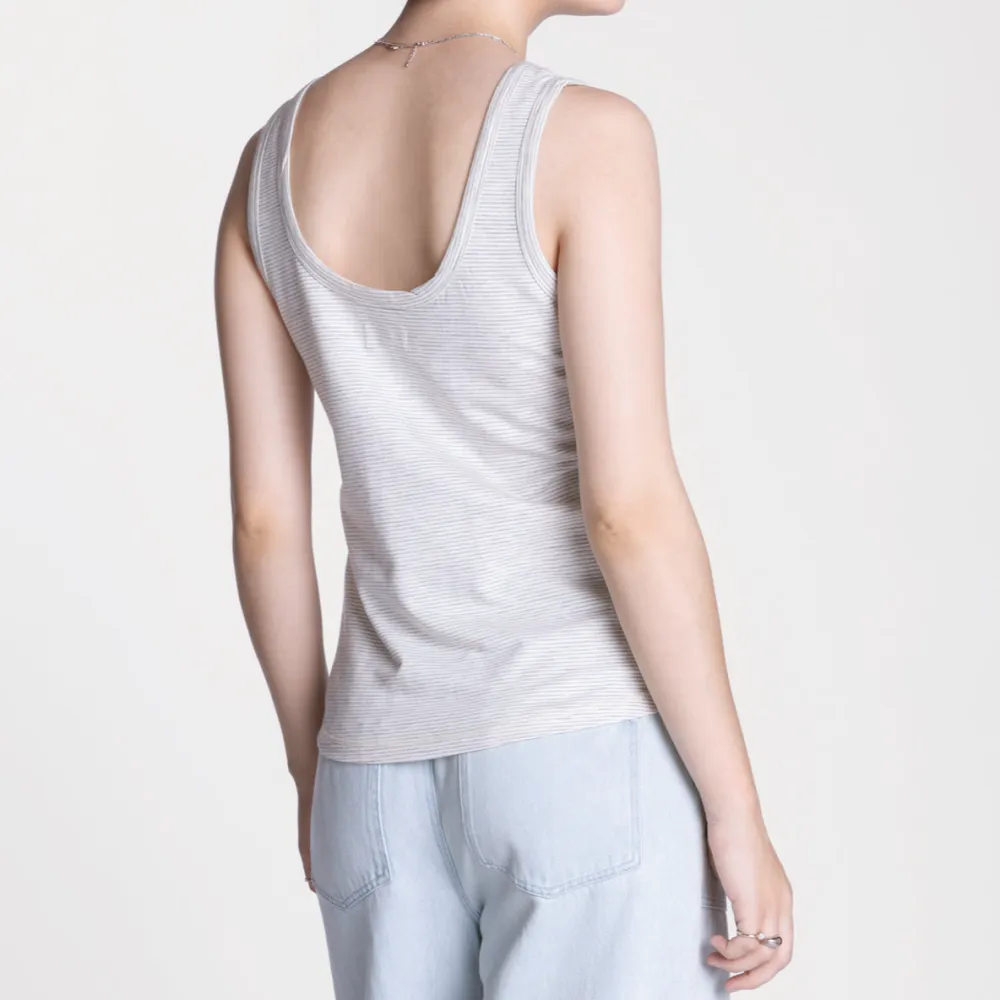 Stripe Tank - Heather