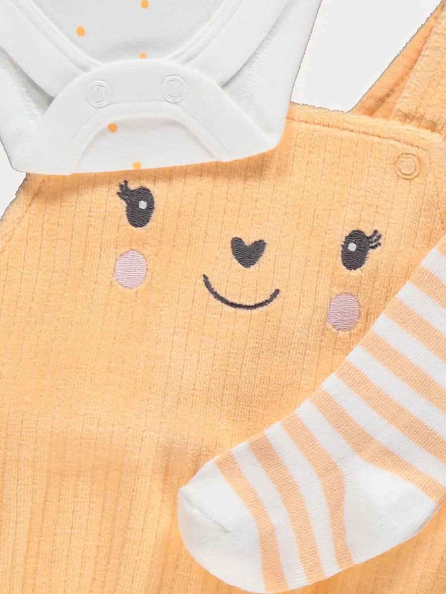 Orange Pumpkin Romper Bodysuit and Tights Outfit