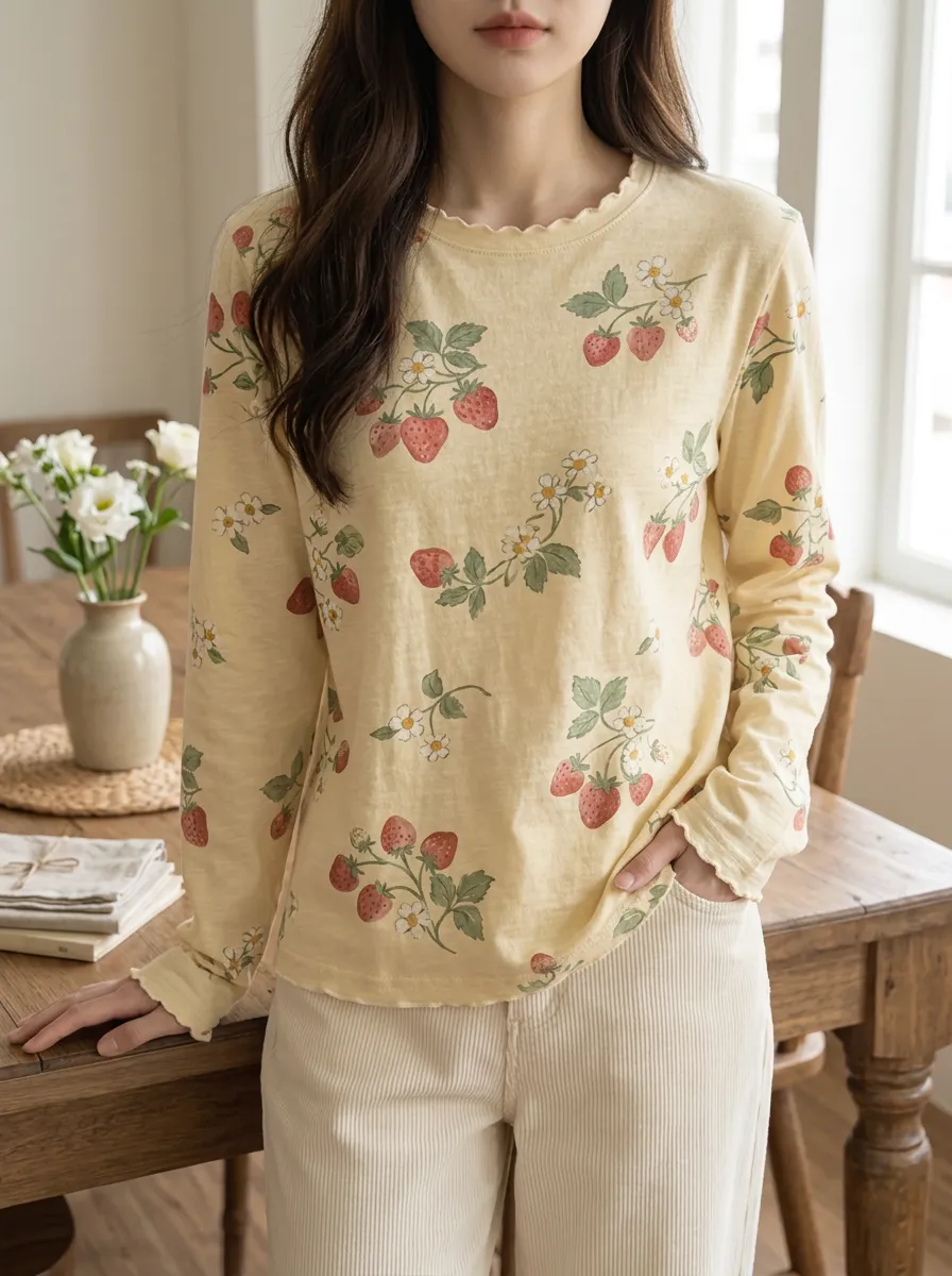 Women's Soft Everyday Classic Casual Long Sleeve T-Shirt