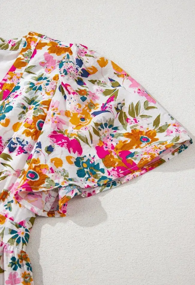 Pocket Detail Floral Dress